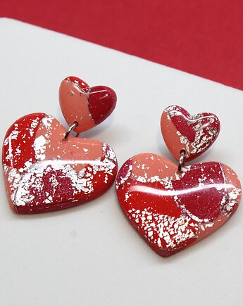 VALENTINE kolczyki czerwone serca na walentynki, Mintique