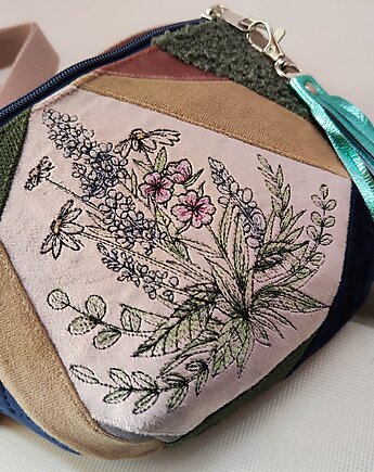 Nerka XXL unikat  kwiaty, Zapętlona Nitka