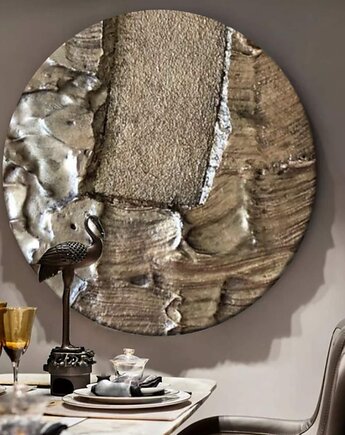 Obrazy grubo rzeźbione  fi 80cm LACOSTA, art and texture