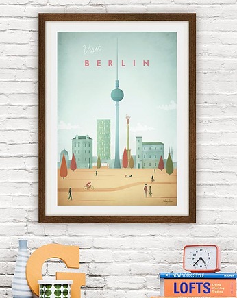 Berlin - vintage plakat 50x70 cm, minimalmill