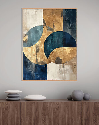 Geometria natury - Plakat, druk - Minimalizm, Boho, Loft #150, Black Sapphire Art