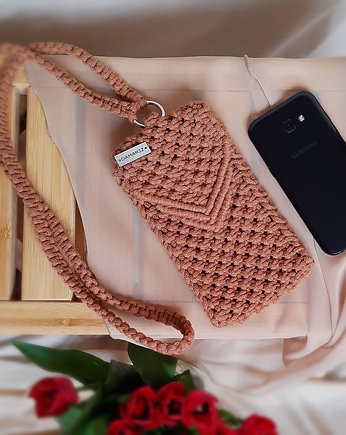 Boho torebka na telefon - karmel, Damariz