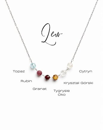 Twój ZODIAK, Naszyjnik Glam, Lew, srebrny, GLAM