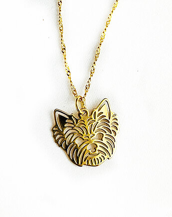 Naszyjnik z pieskiem  Yorkiem, Yorkshire terrier, Anemon Atelier