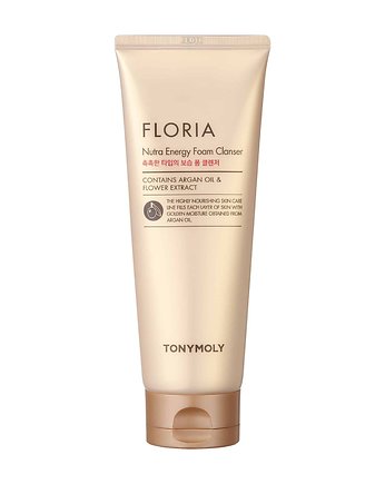 TONY MOLY Floria Nutra Energy Foam Cleanser - oczyszczająca pianka do twarzy, Silk & Stone Care
