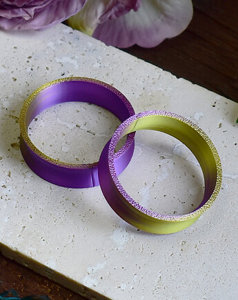 Tunele do uszu 10-100mm / żółto-fioletowe / plugi, tunele siodłowe, Spirit Of Copper