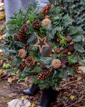 Świąteczy wianek - Spacer po lesie, Projekt wianki