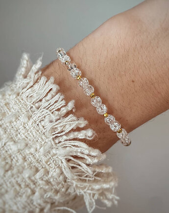 Bransoletka na gumce z Kryształów Górskich, Bring Biżuteria