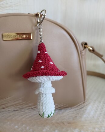 Brelok muchomorek, Brelok do kluczy, Brelok grzybek, EcoToysByNastya