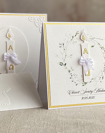 Kartka na chrzest z pudełkiem i kopertą, 63A, Anna Art and Crafts
