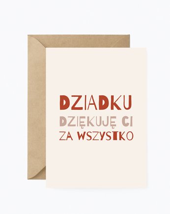 Autorska kartka "Dziękuję Dziadku", Peprojektuje