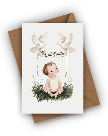 Kartka na Chrzest Święty - Chrzest Święty, Czarna Owca Karteczki