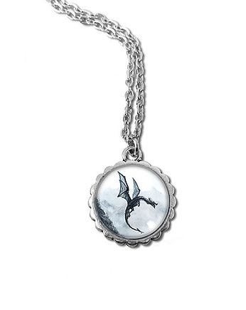 Medalion, naszyjnik - Czarny smok - mały, yenoo