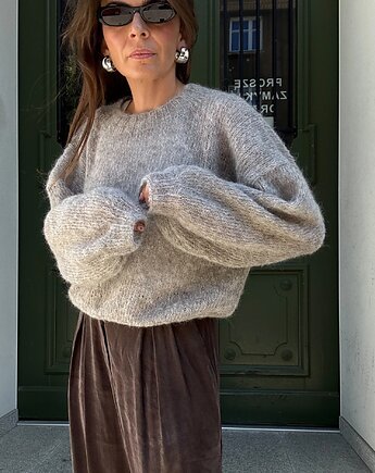 Jedwabny sweter Crafted grey, Patchouli