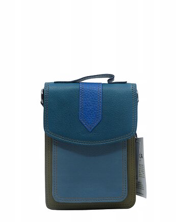 Torebka na telefon skórzana damska listonoszka z rączka i szlufką OLIVKA, Olivka Warsaw