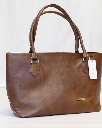 Torebka damska Shoper  Bag , BROWN BAG, MerloBag