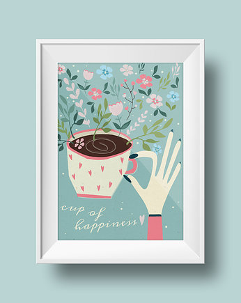 Plakat "CUP OF HAPPINESS", Dobry Pomysł Design