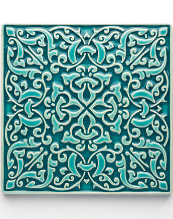 Kafel, kafle XL ADAGIO, turkusowe, pracowniazona