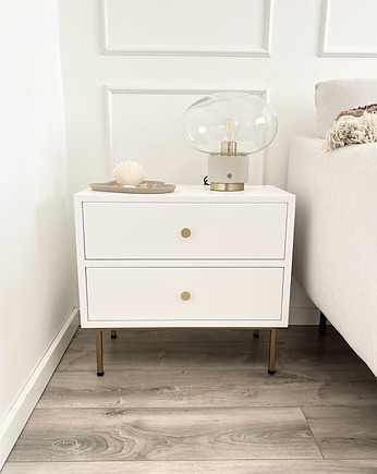 Sammy- Szafka nocna z szufladami, stolik nocny, szafka pomocniczna, Papierówka Simple form of furniture