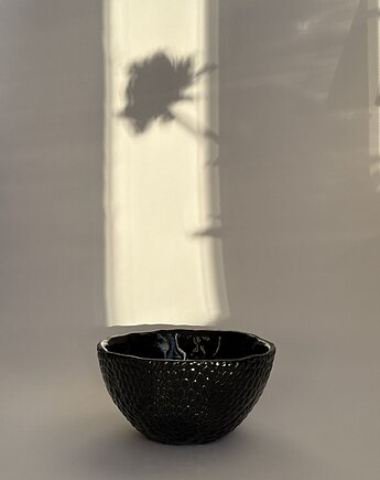 Ceramiczna miseczka na owsiankę czarna, Joanna Serafin design