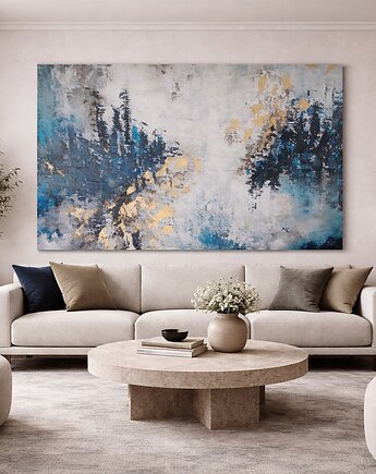 OTCHŁAŃ, obraz na płótnie Abstrakcyjny ręcznie malowany XXL, Diana Abstract Art