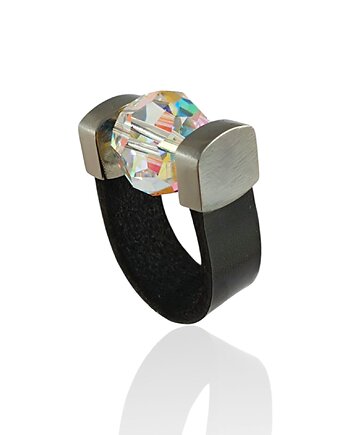 Crystal AB Ring in Rhutenium LIMITED, Joccos Design
