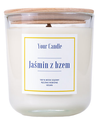 ŚWIECA SOJOWA JAŚMIN Z BZEM 210ml-Your Candle, Your Candle