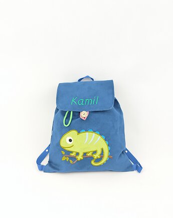 Plecak z kameleonem, personalizowany prezent, plecak z imieniem, Enitka Sweet Baby Room