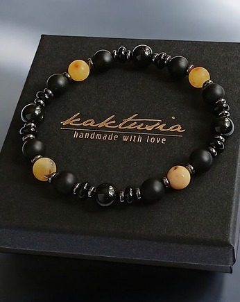 PREMIUM : BRURSZTYN onyks , turmalin, hematyt, kaktusia