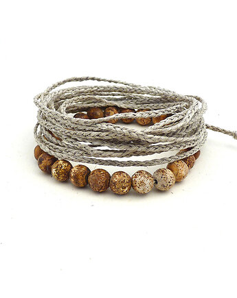 Jaspis kalahari zestaw bransoletek 8 mm, galeria nuit