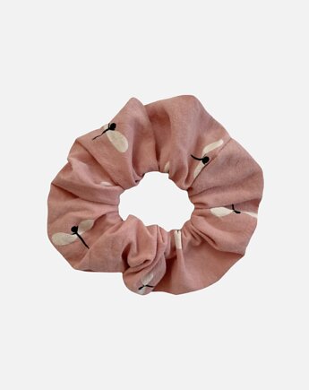 Gumka frotka scrunchie - ważki różowa, Zdunetti