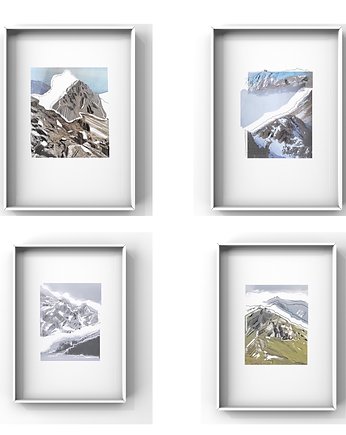 Zestaw 4 grafik z serii "Tatry", Anita Korynek