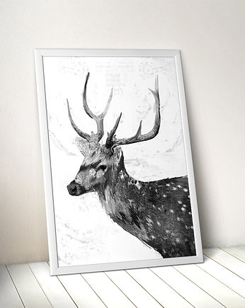 Plakat jeleń 50x70 cm  skandynawski styl, Anita Tomala