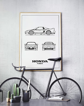 Plakat Legendy Motoryzacji - Honda NSX, Peszkowski Graphic