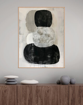 Geometria natury - Plakat, druk - Minimalizm, Boho, Loft #98, Black Sapphire Art