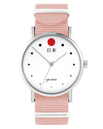 Zegarek - Japonia - brzoskwiniowy róż, yenoo