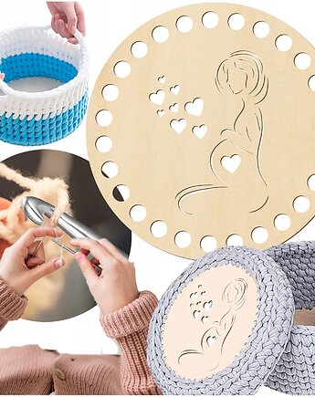 Baza ze sklejki do koszyka OKRĄG 15cm Podstawa do torebki na szydełku Dno, smxdsgn