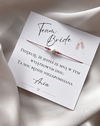 Bransoletka Team Bride Podziękowania na Wieczór Panieński, Martellie Jewellery