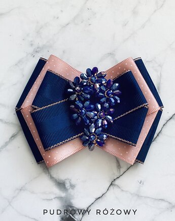 Brosza z kwiatuszkami z koralików  New, Pudrowy Różowy