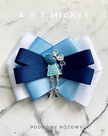 Brosza  z Myszką w stylu  Art Mickey New, Pudrowy Różowy