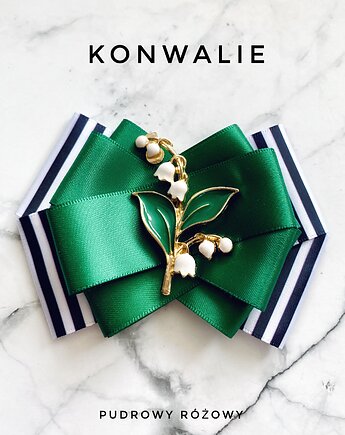 Kolekcja Kwiatowa KONWALIE Brosza z kwiatami, Pudrowy Różowy