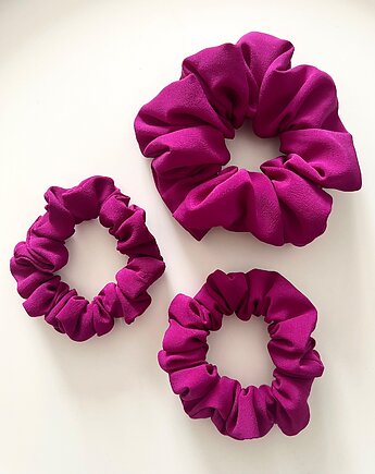Jedwabna scrunchie Fuksja Chic - 3 rozmiary, Volie Line