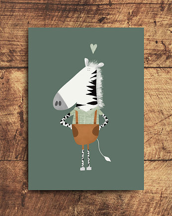Kartka pocztowa - Zebra, Karka