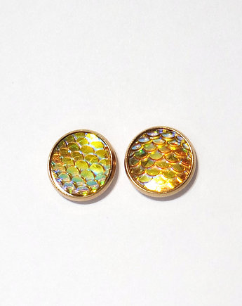 Kolczyki sztyfty - Złote - różowe złoto, yenoo