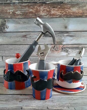 Kubek z wąsem MOVEMBER Super prezent dla faceta, Ceramika Wydry