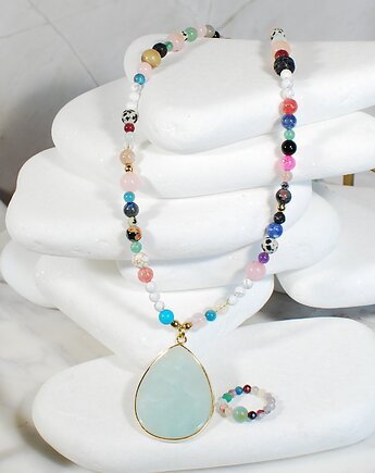 Kosmos. Naszyjnik z naturalnych kamieni oryginalny styl, Arto Teka