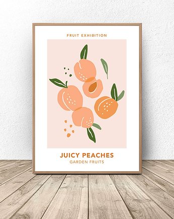 Plakat z owocami "Juicy peaches" A3 (297mm x 420mm), scandiposter