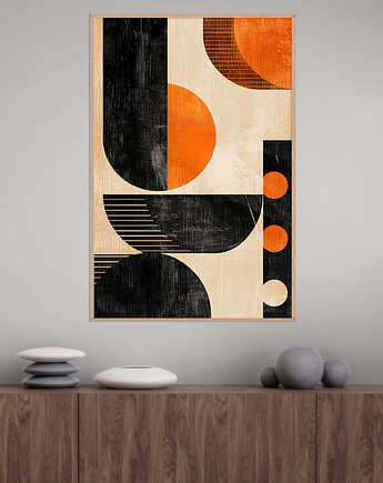 Geometria natury - Plakat, druk - Minimalizm, Boho, Loft #85, Black Sapphire Art