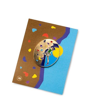 Wspinacz  Pin ręcznie malowany Kabak, KABAK