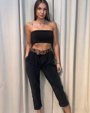 Spodnie sztruksowe z paskiem Nero, SOLO moda